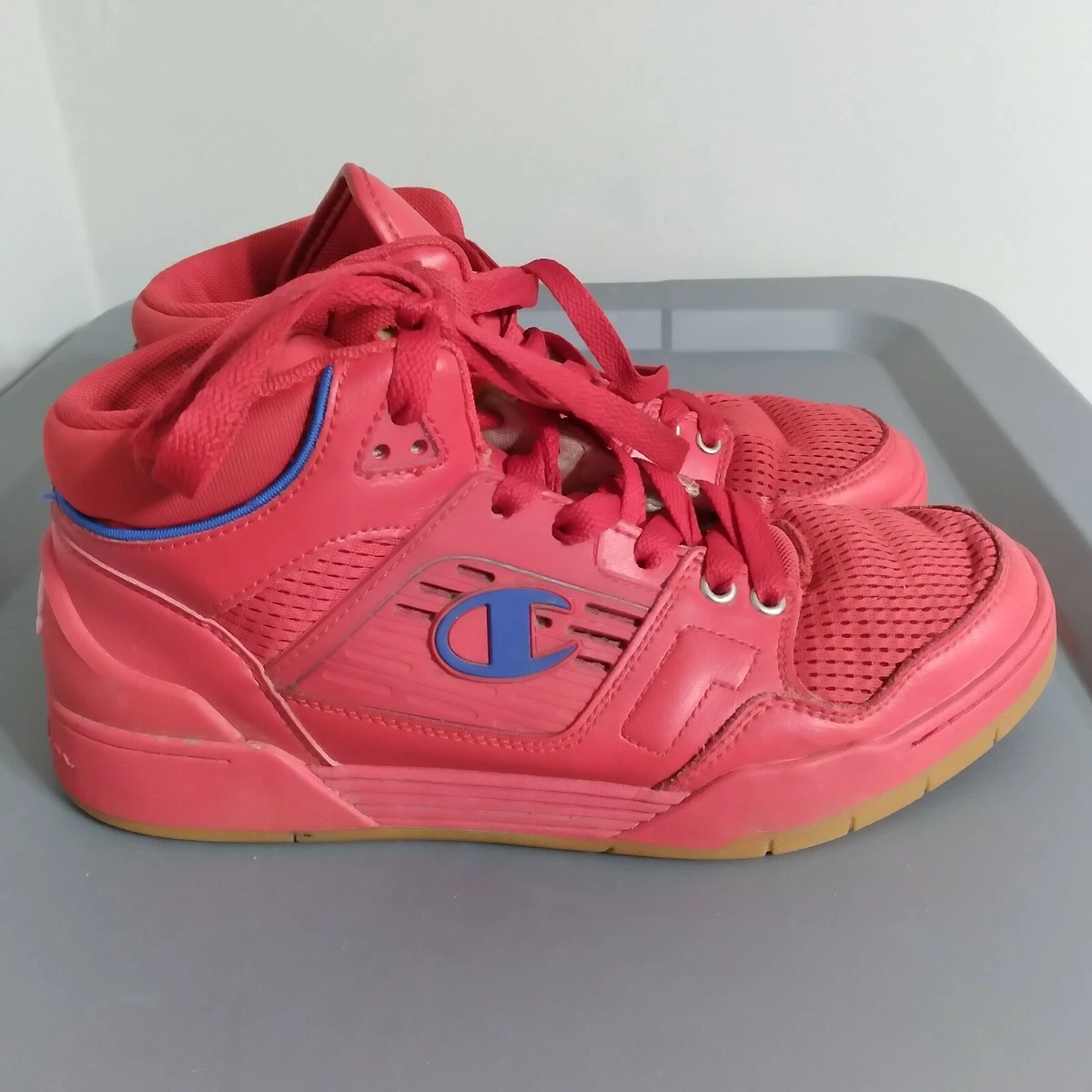 Champion Men s Size 7 Shoes Red Blue Athletic Classic Mid Top