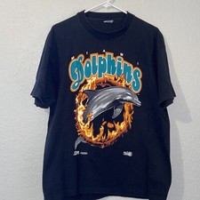 Vintage 1993 Miami Dolphins T Shirt XL M Salem Sportswear Made In USA  READ  