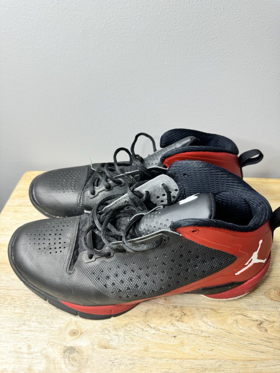 Nike Air Jordan Fly Wade 2 Sneakers 10.5 Black / Red Hightop Shoes