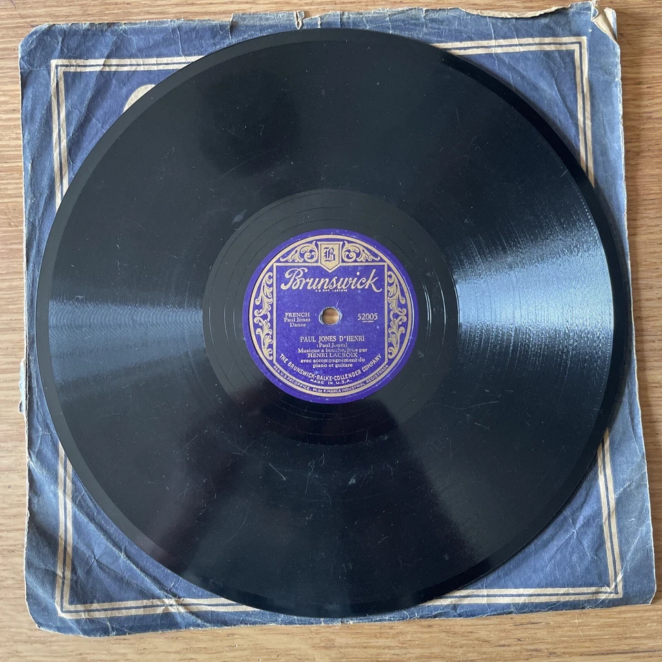 78 RPM HENRI LACROIX Quebec- Reel montreal - Paul Jones d'henri BRUNSWICK 52005 - Photo 4/4