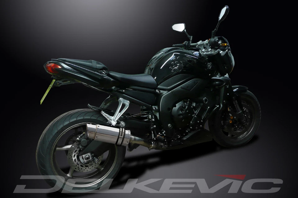 雅马哈 FZ-1 Fazer FZS1000 2006-14 一脚蹬 8 英寸圆形不锈钢排气消声器套件 — 第 4/4 张图片