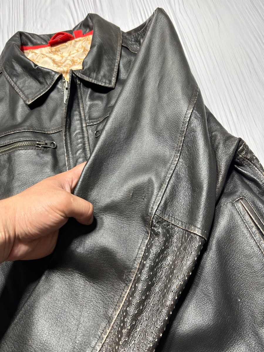 Vintage Rare Puma Leather Jacket Motostyle | eBay
