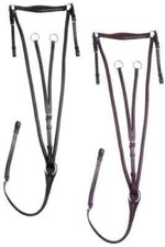 English Saddle Breastplate Premium Leather With Martingale- Full/Pony/Cob F/Ship