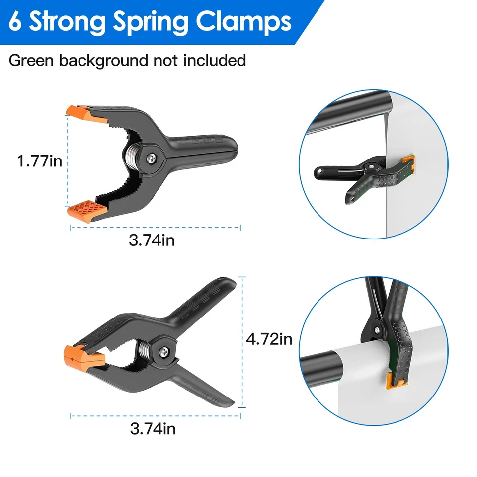 5×6.5FT Backdrop Stand T-Shape Background Stand Adjustable Heavy Duty Photo Rack - Image 3 of 4