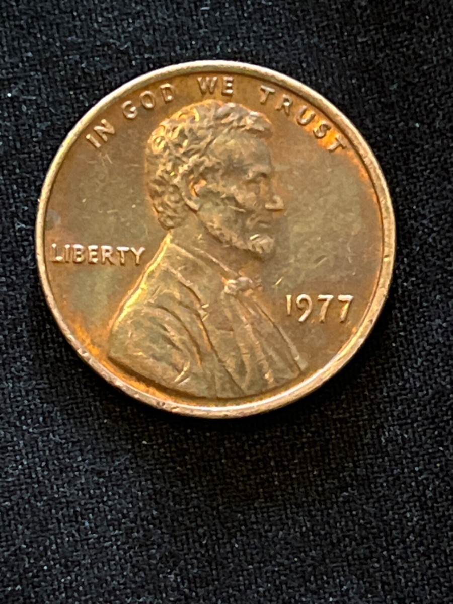 1977 Lincoln Penny No Mint Mark Rare DDError Coin on date and