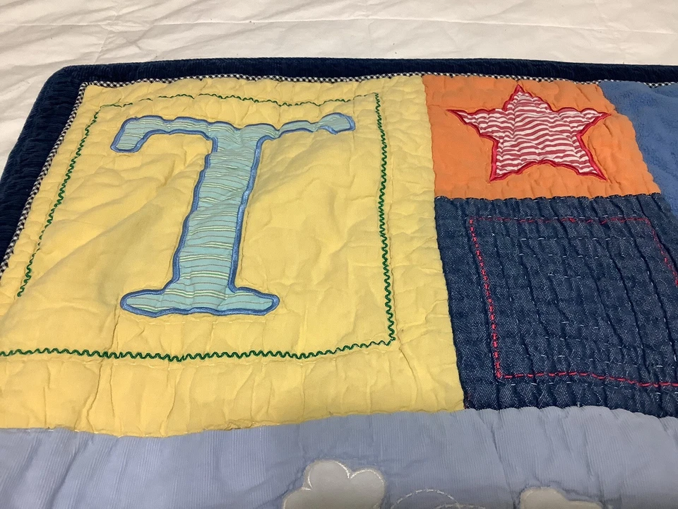 Edredón para bebé niño pequeño T es para tren Foto 4 de 4