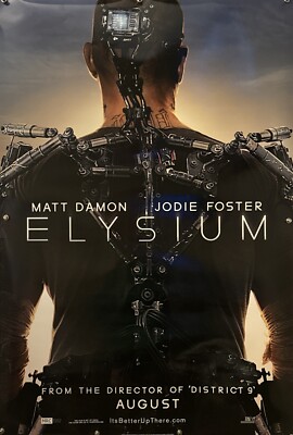 ELYSIUM Original One Sheet Movie Poster - 2013 - MATT DAMON