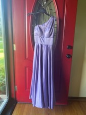 Purple One Shoulder Formal Dress