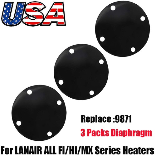 3 Pack Diaphragm For Lanair ALL FI/HI/MX Series Waste Oil Heater Parts ...