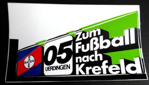 Ancien Fanion Bayer Uerdingen 05 Allemagne Vintage Drapeau
