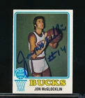 1973-74 TOPPS BASKETBALL BUCKS #123 JON McGLOCKLIN signed auto autograph EX