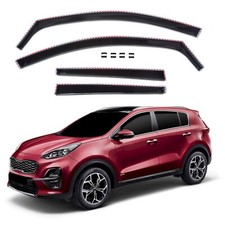Windabweiser GP Regenabweiser Für Kia Sportage 4 QL 2016-2021 4-Tlg Set Schwarz