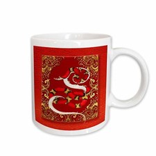3dRose Chinese Zodiac Year of the Snake Chinese New Year Red, Gold and Black  Mu