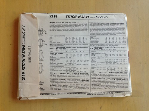1980's M2 McCall's Sewing Pattern, Uncut, Choose Your Style - Picture 5 of 43