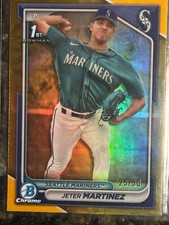 Bowman chrome 1st bowman jeter Martinez Gold Wave Refractor /50