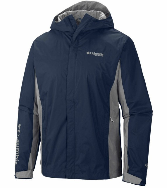 Columbia Pfg Timber Pointe II Jacket Mens Large Navy Grey Fishing Gear for sale online | eBay