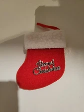 merry christmas mini stocking hanger 2 Inch