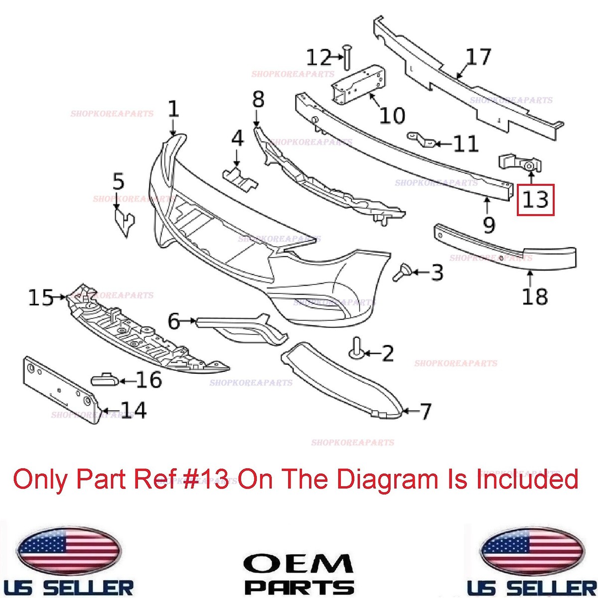 62222-5da0a Nissan Bracket-front Bumper Side RH 622225DA0A Genuine
