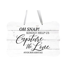 Custom Wall Hanging Wedding Sign For Ceremony And Reception - Oh Snap