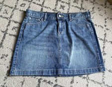 Old Navy Medium Wash Jean Skirt Size 10 Cotton