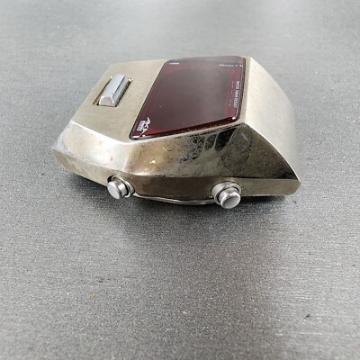 Seiko Alba AKA Watch Men 36mm Digital Silver Tone Chrono Alarm