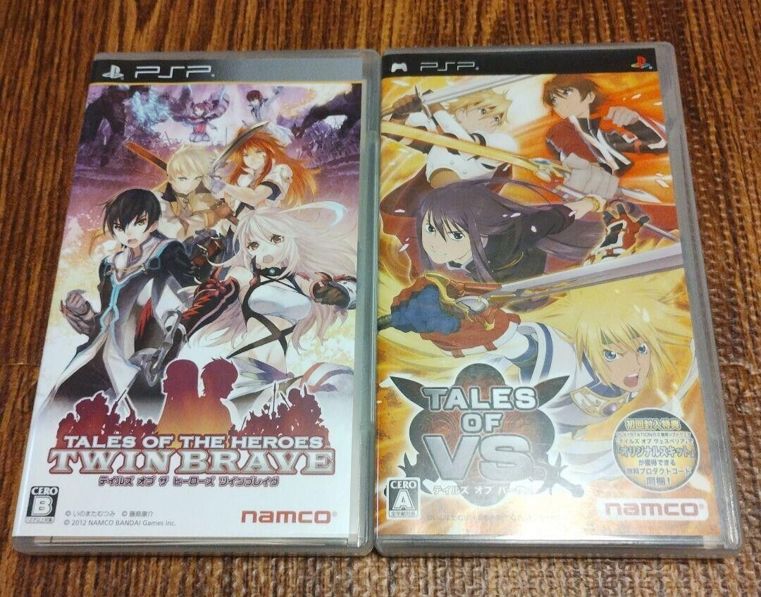 Lot 2 Tales of the Heroes Twin Brave & Versus set PSP Sony