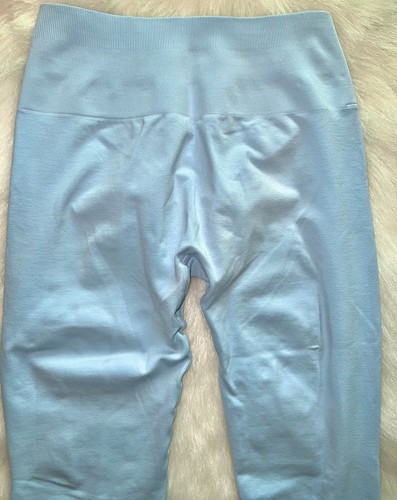 NEW Alphalete Amplify Arctic Blue Leggings Size Medium M Scrunch Seamless - Picture 7 of 21