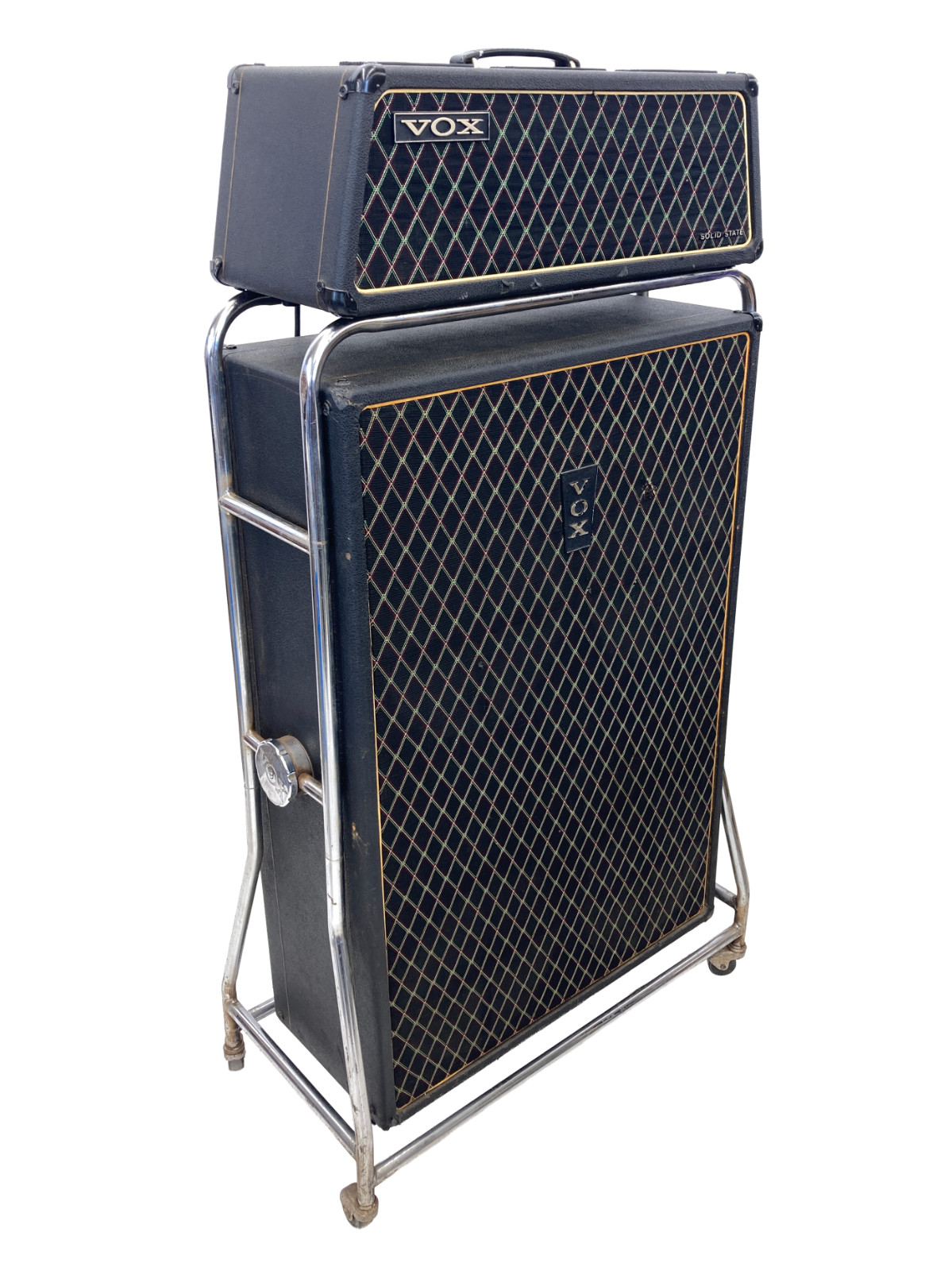 Vintage Original Vox Beatle V-1141 Guitar Amp With Silver Speakers & Stand!