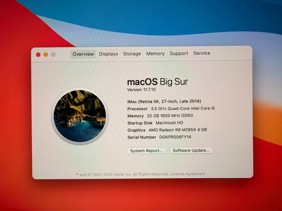 Apple iMac 27" late 2014, 3.5GHz i5, 32gb RAM, 3TB HD, Radeon 9 Great Condition - Image 4 of 4