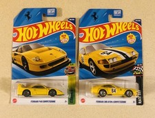 2026 Hot Wheels Yellow Ferrari F40  365 GTB4 Competizone - Lot Of 2