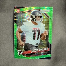 Panini Prizm 2025 Jalon Walker Green Prizm Rookie #398 Atlanta Falcons Football
