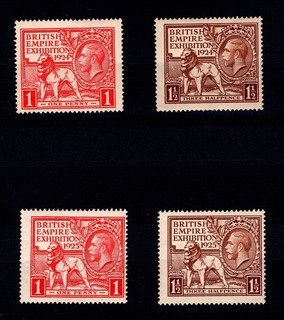 GB KGV 1924/25 British Empire Exhibition SG 430/433 Mint Never Hinged