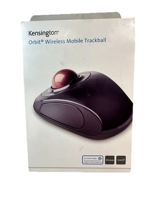 Kensington Orbit Wireless Trackball Mouse with Touch Scroll Ring K72352, Black