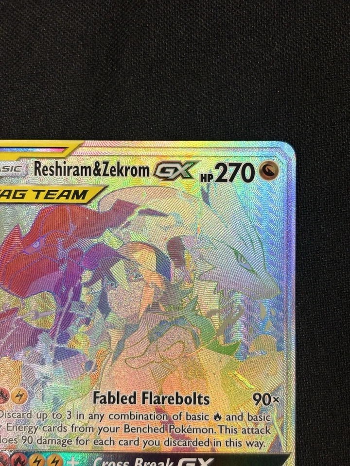 Reshiram & Zekrom GX Secret Rare Rainbow 259/236 Pokemon Card - Image 3 of 4