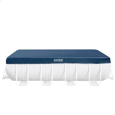 Intex 28037 Rectangular Pool Cover Abdeckplane 389x184cm Rectangular Frame Pool