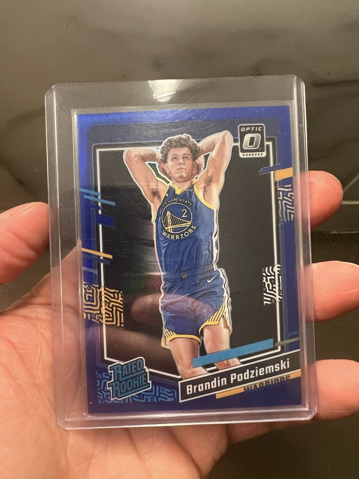 2023-24 Panini Donruss Optic Rookie Brandin Podziemski #203 Blue FOTL  /49