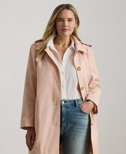 Lauren Ralph Lauren Women Hooded Raincoat Lig...