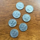 Assorted Years 1972/80/84/91/97 Kennedy Half Dollar Coins Lot Of 7