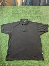 BOSS Hugo Boss Polo Shirt Mens Large Black Cotton Short Sleeve