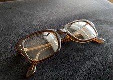 USS Military Eyeglasses Brown 4 1/2 - 5 3/4 Frames Only 50-22