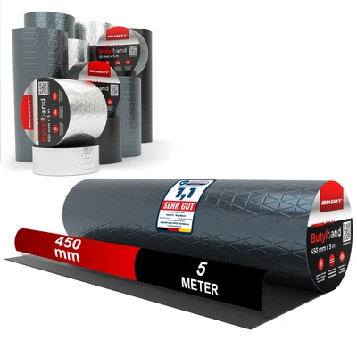 HASKYY Nastro in alluminio bituminoso nastro di riparazione 450x5000 mm nastro adesivo impermeabile nastro butile