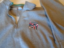 Vintage Carnival Cruise Pullover 1/4 Zip Sweatshirt L/XL Gray, cruise ship