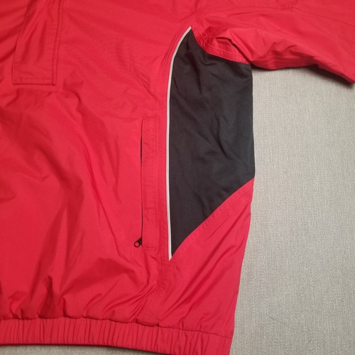 Dryjoys By Footjoy FJ Rain Jacket Red Black Golf 1/4 Pullover PGA Sz M - Picture 2 of 11