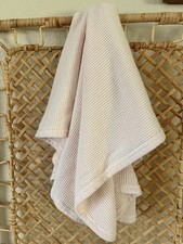 Vintage Carter’s Baby Blanket Made in USA Pink Waffle Blanket 100% Cotton