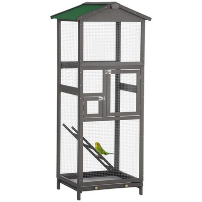 Big Aviary Outdoor Bird Cage for Finches, Parrot, Parakeet, Grey