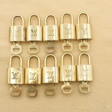LOUIS VUITTON Padlock With Keys 10 Set Lot Bag Charm Cadena Brass Gold 65PDA191
