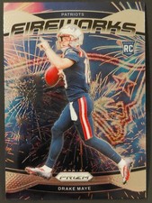 2024 Panini Prizm Fireworks Drake Maye RC Rookie Card #22