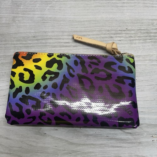 Portafoglio Consuela Semi Sottile Multicolore Arcobaleno Viola Stampa Leopardata - Foto 9 di 14
