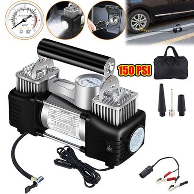 12V Car Tire Inflator 150PSI Portable Air Compressor Automotive Inflation Pump