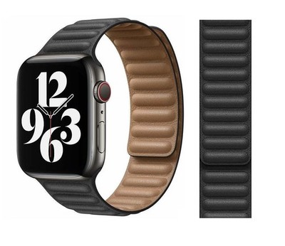Original Apple Leather Link Armband M/L 38/40/41mm MY9C2ZM/A Black Sehr Gut